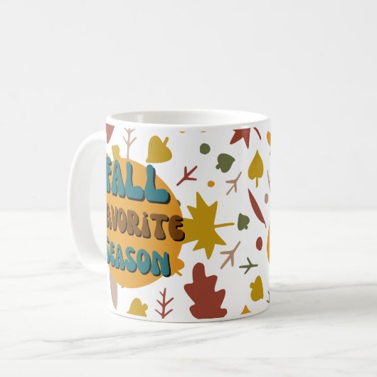 Herbstsaison meine Lieblingssaison Groovy-vibes Kaffeetasse (Vorderseite Links)