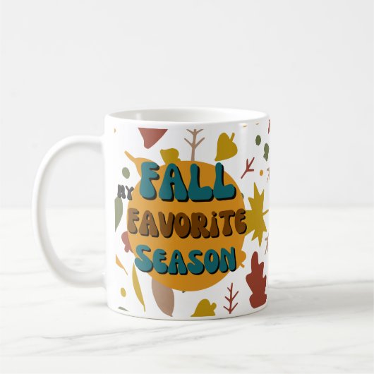 Herbstsaison meine Lieblingssaison Groovy-vibes Kaffeetasse (Links)