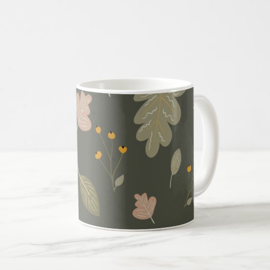 Herbstsaison mit Blätter und Pflanze Kaffeetasse (VorderseiteRechts)