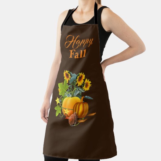 Herbstsaison mit Pumpkin und Sonnenblumen Brown Schürze (InSitu)