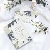 Herbstsaison Navy Abstrakte Einladung