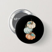 Herbstsaison - Niedlich gefärbter Pastell Pumpkin Button (Vorne & Hinten)