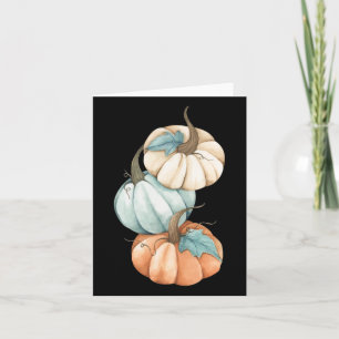 Herbstsaison - Niedlich gefärbter Pastell Pumpkin Karte