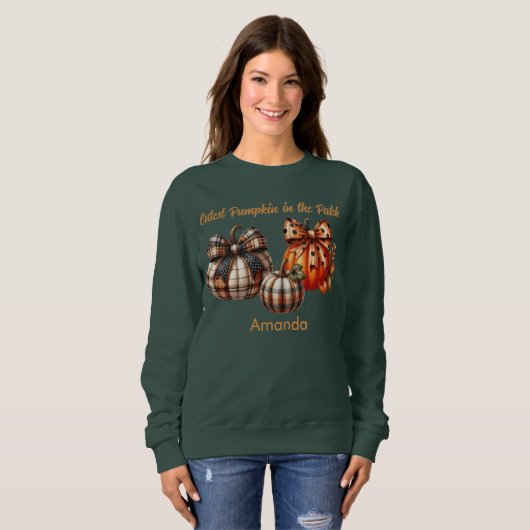Herbstsaison Niedlicher Pumpkin in Patch Sweatshir Sweatshirt (Vorne ganz)