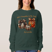 Herbstsaison Niedlicher Pumpkin in Patch Sweatshir Sweatshirt (Vorderseite)