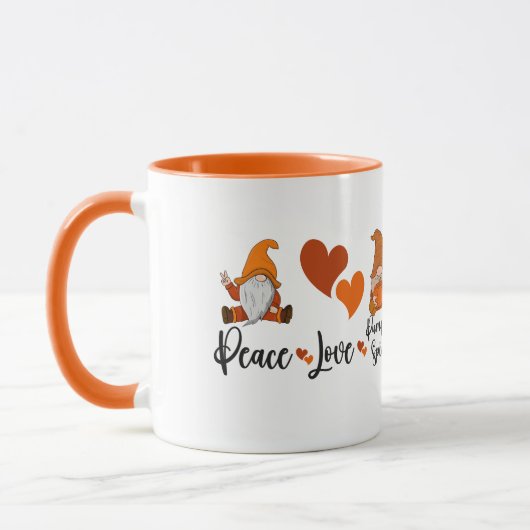 Herbstsaison "Peace Liebe and Pumpkin Spice" - Nom Tasse (Links)