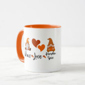 Herbstsaison "Peace Liebe and Pumpkin Spice" - Nom Tasse (Vorderseite Links)