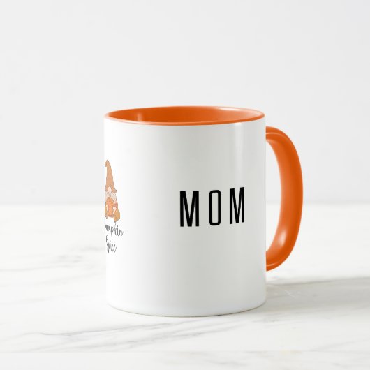 Herbstsaison "Peace Liebe and Pumpkin Spice" - Nom Tasse (VorderseiteRechts)