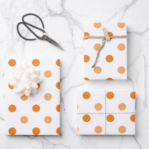 Herbstsaison Polka Dot Muster Geschenkpapier Set