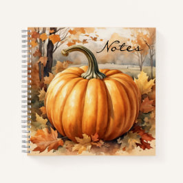 Herbstsaison Pumpkin-Thema Notizblock