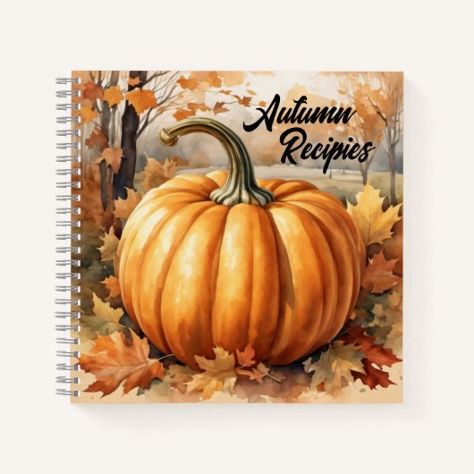 Herbstsaison Pumpkin Thema Rezept Buch (Vorderseite)