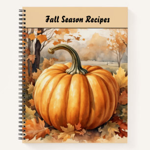 Herbstsaison Pumpkin Thema Rezept Buch