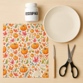 Herbstsaison Pumpkins Blätter Craft Seidenpapier