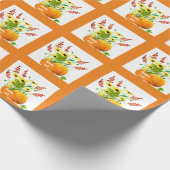 Herbstsaison Pumpkins und Blume Dekoupage oder Geschenkpapier (Ecke)