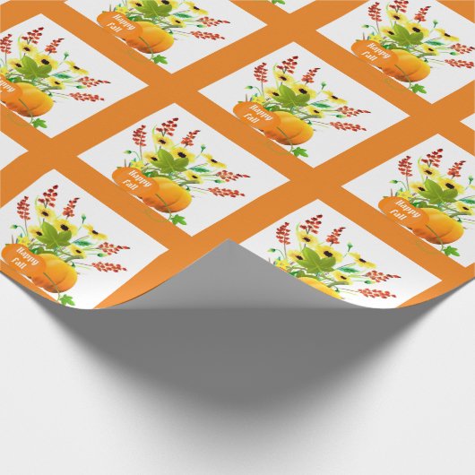 Herbstsaison Pumpkins und Blume Dekoupage oder Geschenkpapier (Ecke)