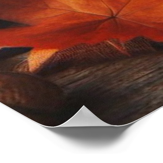 Herbstsaison Pumpkins und Camp Fire AI Poster (Ecke)