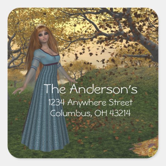 Herbstsaison Queen - Fantasy Address Stickers 2 (Vorderseite)