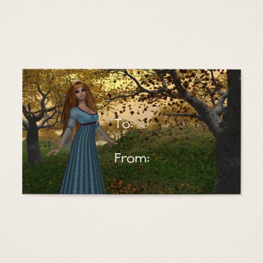 Herbstsaison Queen - Fantasy/Autumn Geschenk Tag (Vorderseite)