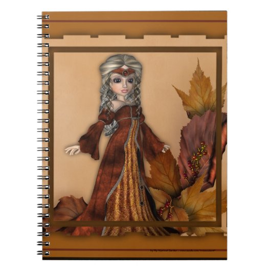 Herbstsaison Queen :: Fantasy Girl Notebook Notizblock (Vorderseite)
