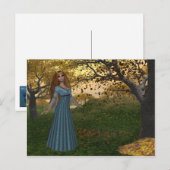 Herbstsaison Queen - Fantasy Postcards Postkarte (Vorne/Hinten)