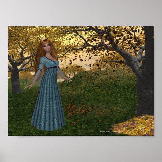 Herbstsaison Queen - Fantasy Print Poster (Vorne)