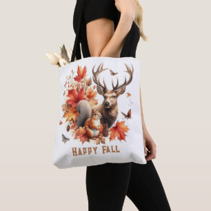 Herbstsaison Reh Orange Blätter Tasche