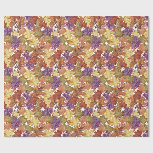 Herbstsaison Rustikale Blätter Geschenkpapier (Flach)