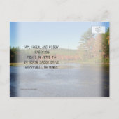 Herbstsaison Seeblick - neue Ankündigung Postkarte (Rückseite)