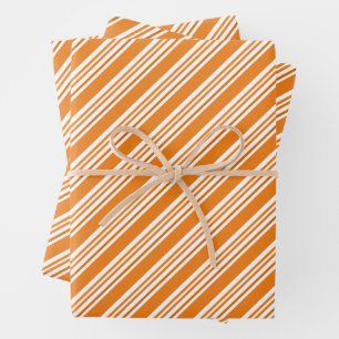 Herbstsaison-Streifenmuster Geschenkpapier Set