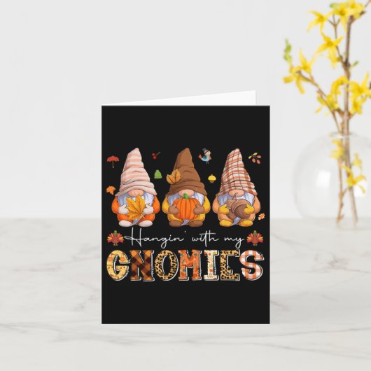 Herbstsaison Vibes mit meinen Gnomen Karte (Gelbe Blume)