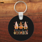 Herbstsaison Vibes mit meinen Gnomen Schlüsselanhänger (Vorderseite)