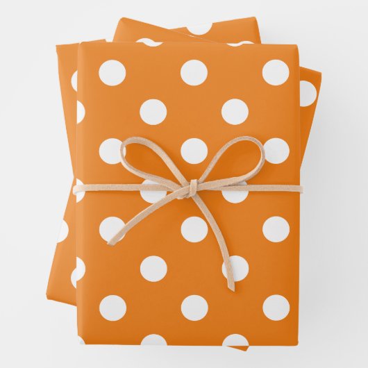 Herbstsaison White Polka Dot Muster Geschenkpapier Set (Beispiel)