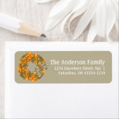 Herbstsaison Wreath Design 7 Rücksendeadressen-Auf (Insitu)