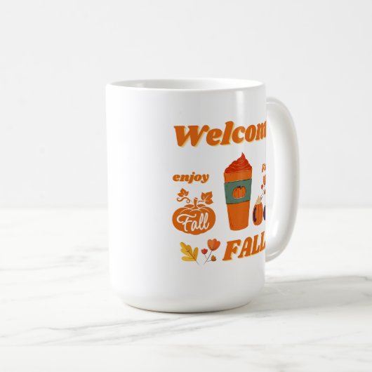 Herbstsaisongestaltung Kaffeetasse (VorderseiteRechts)