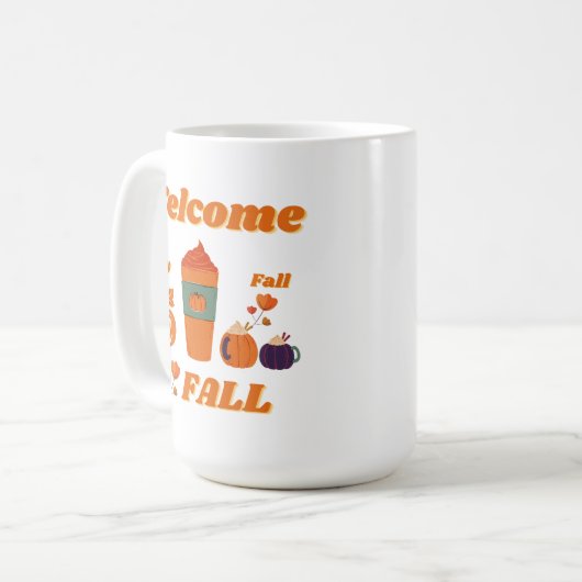 Herbstsaisongestaltung Kaffeetasse (Vorderseite Links)