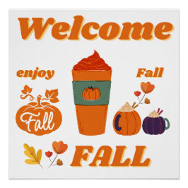 Herbstsaisongestaltung Poster