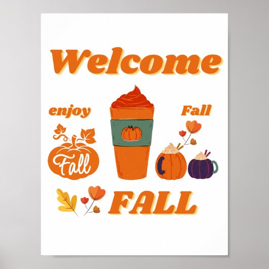 Herbstsaisongestaltung Poster (Vorne)