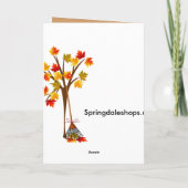 Herbstsaisonkarten Dankeskarte (Rückseite)