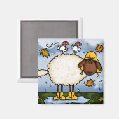 Herbstschafmagnet Magnet (Vorderseite/Rückseite)