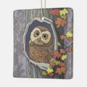 Herbstschale und Herbstfarben Keramik Ornament (Links)