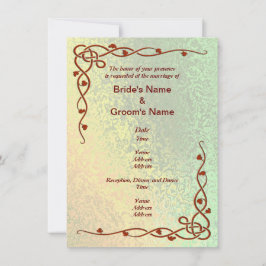 Herbstschattierungen der Abstrakten Hochzeit von G Einladung