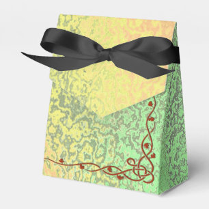 Herbstschattierungen der Hochzeitsbox Grün und Gel Geschenkschachtel