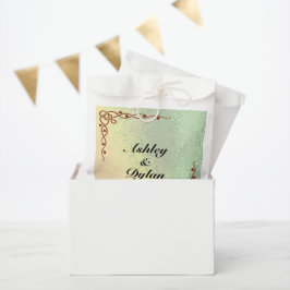 Herbstschattierungen Grün-Gelb-Individuelle Namen  Geschenktütchen