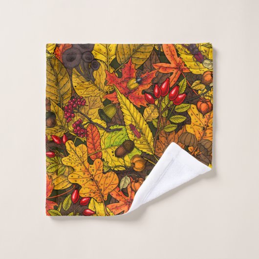 Herbstschätze Badhandtuch Set (Waschlappen)