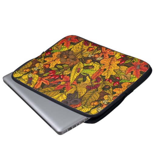 Herbstschätze Laptopschutzhülle (Vorne Knopf)