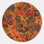 Herbstschätze Runder Aufkleber (Vorderseite)