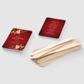 Herbstschläfer floral verbrannte rote Hochzeit Fächer (Non-assembled)