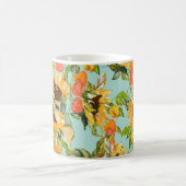 Herbstschlucker: Nahtloses Naturmuster Kaffeetasse (Mittel)