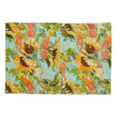 Herbstschlucker: Nahtloses Naturmuster Kissenbezug (Rückseite)