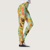 Herbstschlucker: Nahtloses Naturmuster Leggings (Rechts)